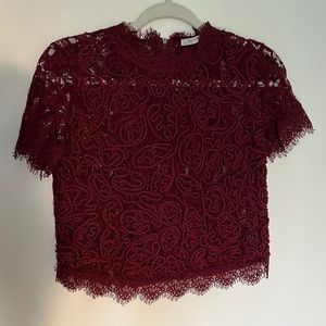 ZARA embroidered lace shirt size S